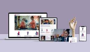 Image of examples of the branding for Armed Forces Education Trust