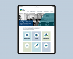 A sample of a website page for the Dental Professionals Hearings Service