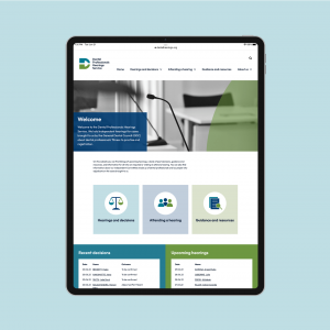 The homepage of the website for the Dental Professionals Hearing Service