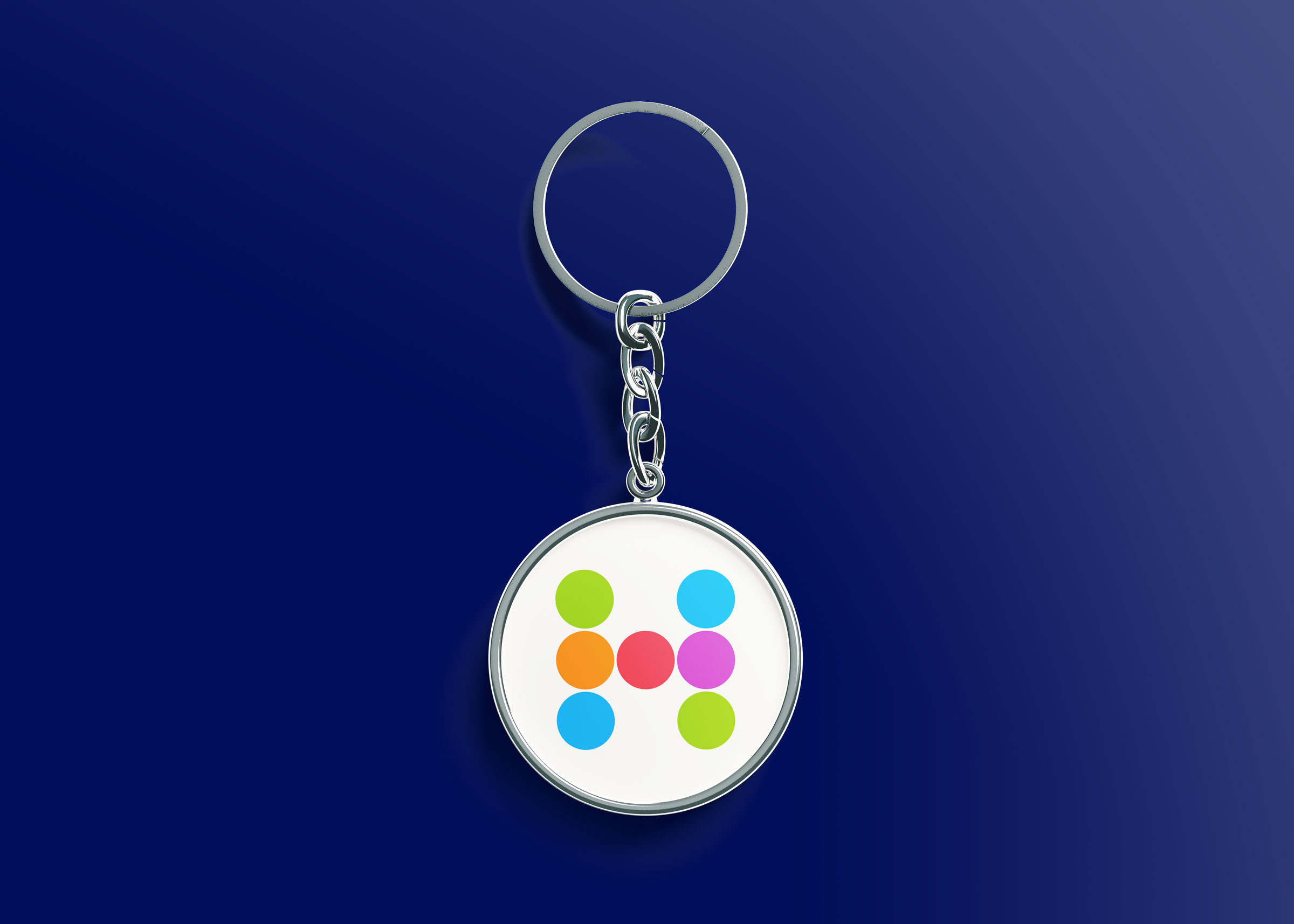 A keyring using the H logo of Luton Family Hubs